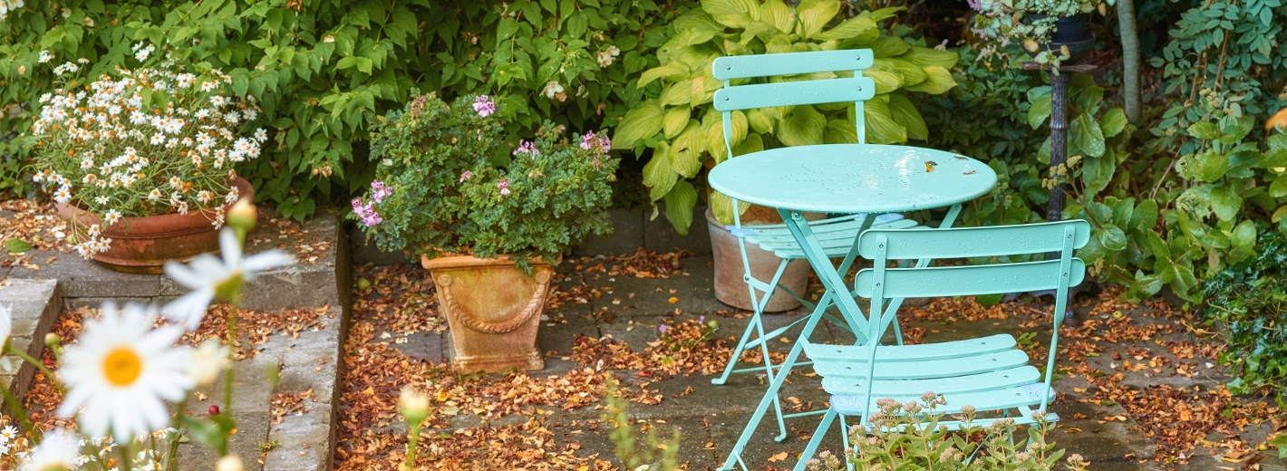Herbstliche Terrasse