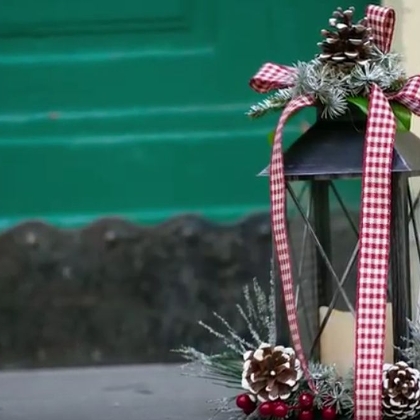 DIY - Winterlaterne dekorieren