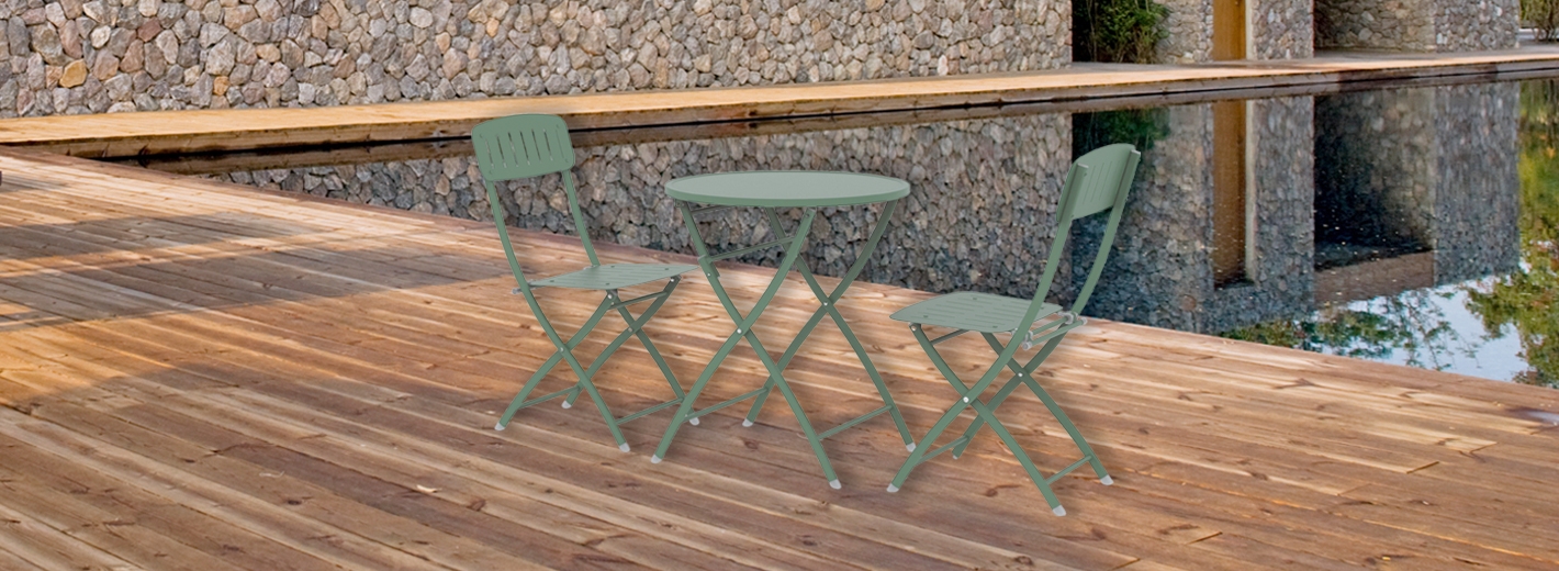 Balkon-Set Stühle und Tisch