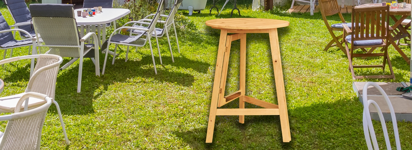 Holz-Partytisch 78x110 cm (øxH)