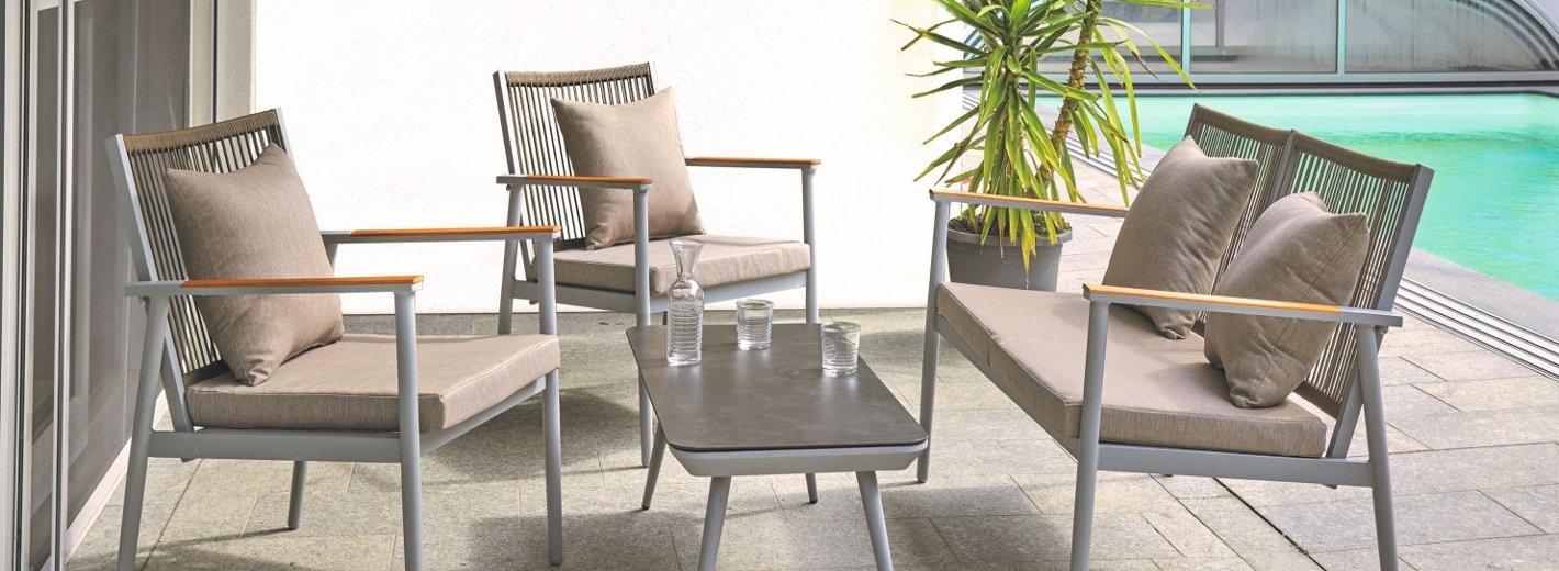 KENT LIVING Sitzgarnituren-Set Verona 4-tlg.