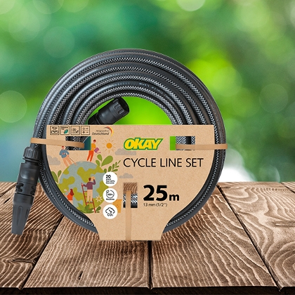 OKAY Gartenschlauch-Set Cycle Line 1/2" 25 m
