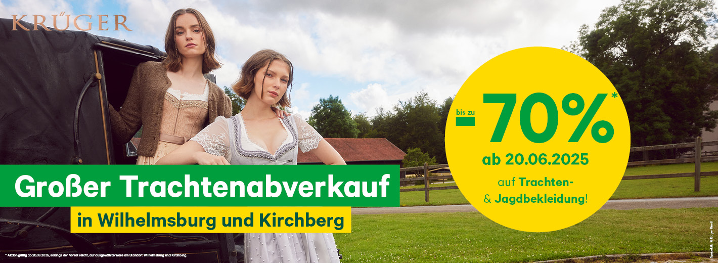 Trachtenabverkauf im Lagerhaus Wilhelmsburg und Kirchberg ab 20.06.2025 solange der Vorrat reicht