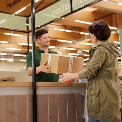 Lagerhaus-Onlineshop: Lieferung nach Hause oder Abholung im Markt