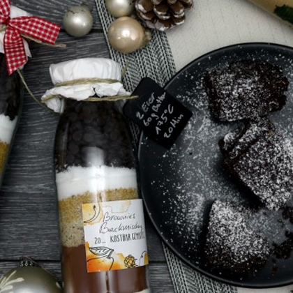 Brownie Backmischung im Glas zum Verschenken