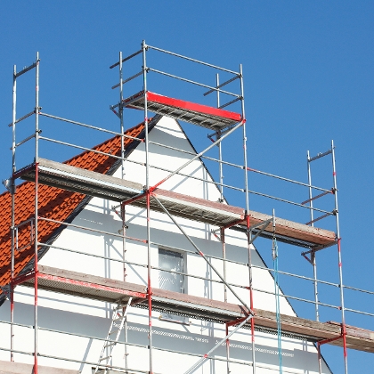 Baugerüst vor Fassade