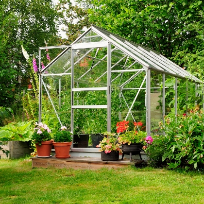 Glashaus im Garten