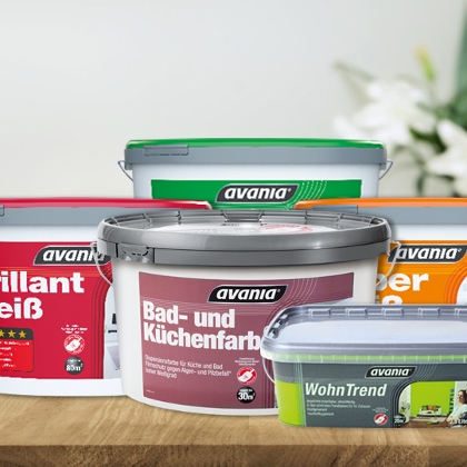 Avania Farbkübel auf Tisch