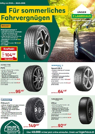 Sommerreifen, Felgen & Zubehör 2025