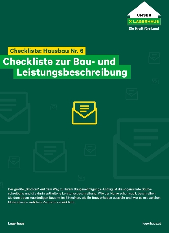 Checkliste Nr. 6 - Hausbau - Bau- und Leistungsbeschreibung