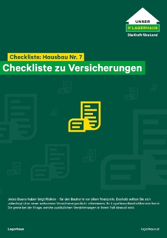 Checkliste Nr. 7 - Hausbau - Versicherungen
