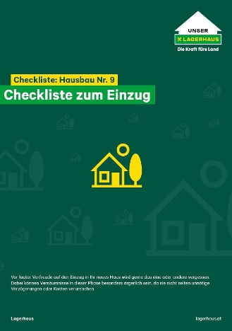 9 Checkliste Hausbau - Einzug