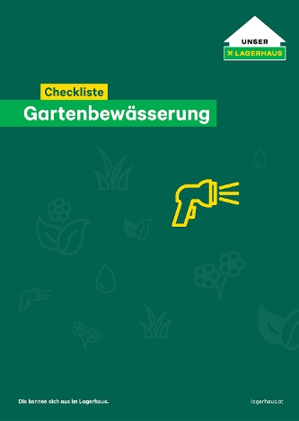 Titelseite Lagerhaus Checkliste Gartenbewässerung